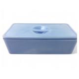 Jeannette Glass Delphite Blue Refrigerator Dish