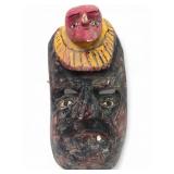 Vtg Guerrero Mexico Handcarved Wooden Mask