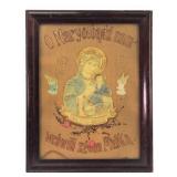 Antique Polish Embroidered Lady Of Perpetual Help