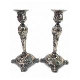 Wm Rogers & Son Silver Candlesticks