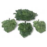Majolica Style Grape Leaf Plates & Dish