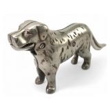 Chrome Cast Iron Dog Nutcracker With Lever Tail