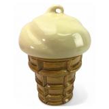 Vtg Waffle Cone Ice Cream Cookie Jar 12.5 Inches