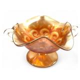 Antique Dugan Marigold Carnival Glass Candy Dish