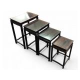 4 Wooden Nesting Tables