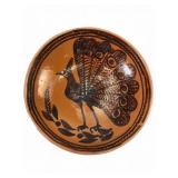Mexican Folk Art Terracotta Bowl With Bird