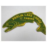 Parlin Lake Lodge Fish-Shaped Sign