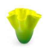 Ruffled Edge Handkerchief Glass Vase