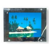 Vtg Lighted Tropical Island Photo With Soundtrack