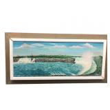 Wm C. Brown Painting Of Niagara Falls, 1958