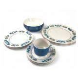 RARE 16pc Mikasa Mediterrania Blue Bird & Forget M
