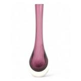 Vtg Murano Attrb. Sommerso Style Art Glass Vase