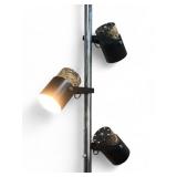 MCM Black, Chrome & Cork Tension Pole Lamp