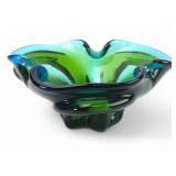 MCM Chribska Glassworks Sommerso Folded Edge Dish