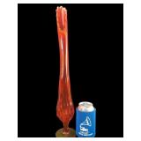 MCM UV-Glow Fenton Amberina Swung Vase