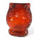 MCM Controlled Bubble Glass Owl Paperweight