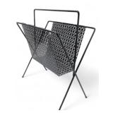 MCM Atomic Black Metal Magazine Rack