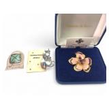 Camrose Kross And Bezal Brooch Set
