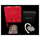 Waterford Crystal Bell And Star Ornaments