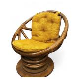 Rattan Swivel Chair With Cushion