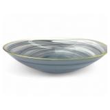 Ismay Swirl Smoke Glass Bowl 12.5 Inches Long