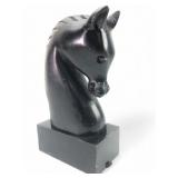 Art Deco Style Marble Horse Head Sculpture