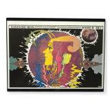 Man On The Moon Peter Max 1969 Poster Framed