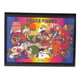 Peace Corps Peter Max 1970 Poster Framed