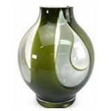 Vtg Polish Art Glass Vase 12 Inches Tall