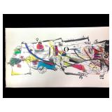 MCM Multi Media Abstract Locomotive Wall Art