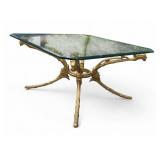Hollywood Regency Gilt-Toned Metal Table