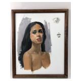 Modern Oil Painting Portrait Study Of A Woman