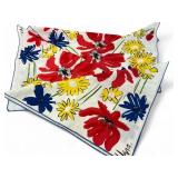 Like New Vera Neumann Floral Linen Napkins Set Of