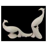 Vtg MCM Textured Peacock Figurines
