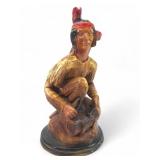 Vtg Chalkware Native American Sculpture