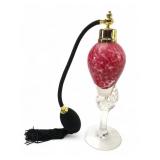 Vtg Royal Limited Pearl Pink Glass Perfume Bottle