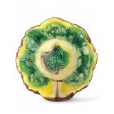 19th Century Majolica Grape Leaf Bowl