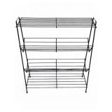 MCM Black Atomic Wire Three Tier Book Shelf