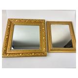 Two Decorative Gold Framed Mirrors