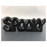 Black Ceramic Spooky Sign Decoration