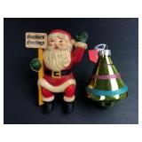 Vintage Santa & Tree Ornaments