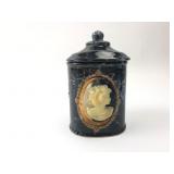 Vintage Japanese Ceramic Jar With Cameo Design