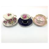 Windsor, Aynsley & Royal Stafford Teacup Trio