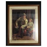 T.W. Wood Print ï¿½American Farmerï¿½ Framed
