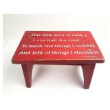 Gem Mfg Red Wooden Childï¿½s Stool