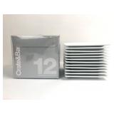 Crate & Barrel White Square Appetizer Plates