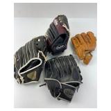 Wilson & Rawlings Baseball Gloves Lot