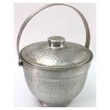 Hammered Aluminum Ice Bucket With Handle