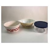 Pyrex & Everybody Loves Popcorn Bowls