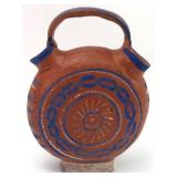 Vtg Signed Mexican Red Clay Wedding Vase